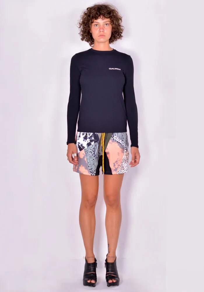 GUACAMOLE 20-1036-BLK RASH LONG SLEEVE TOP BLACK