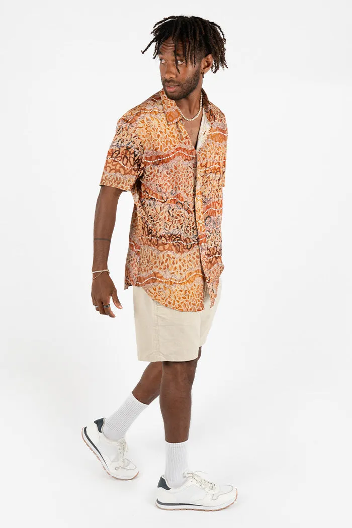 Gubarr (Red Ochre) Men's Button Up Shirt