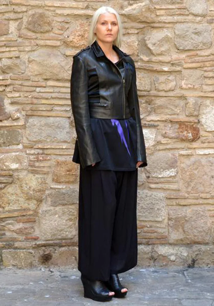 HAIDER ACKERMANN LEATHER JACKET MIZA BLACK