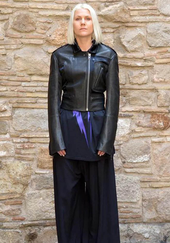 HAIDER ACKERMANN LEATHER JACKET MIZA BLACK