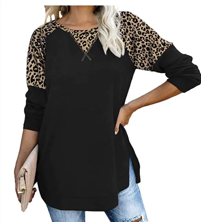 Haute Edition Women's Colorblock and Solid Spring Crewneck Raglan Tee With Plus