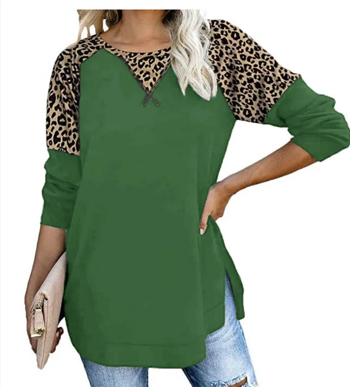 Haute Edition Women's Colorblock and Solid Spring Crewneck Raglan Tee With Plus