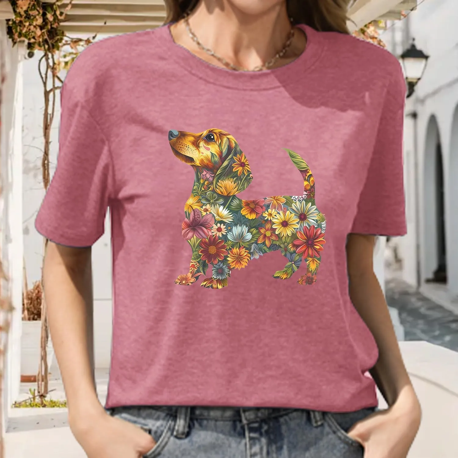 Hummingbird Shirt for Women Funny Women's Flower Graphic Tees Cute Bird Lover Short Sleeve Shirts 