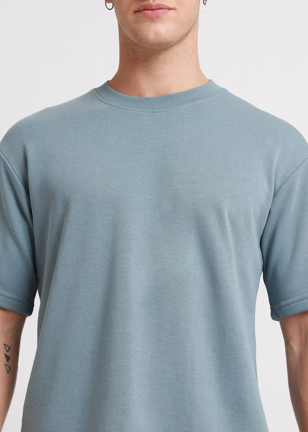 Ice Blue Oversized Basic T-shirt