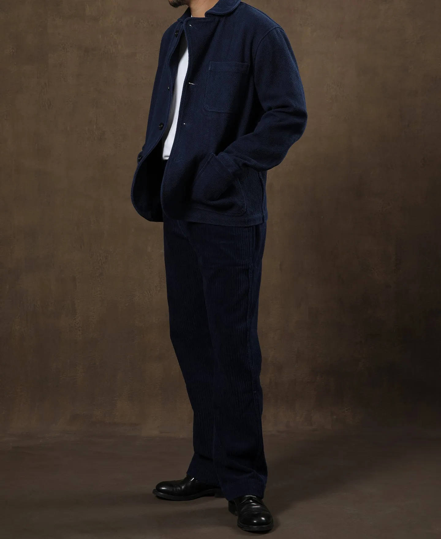 Indigo-Dyed Sashiko Work Jacket