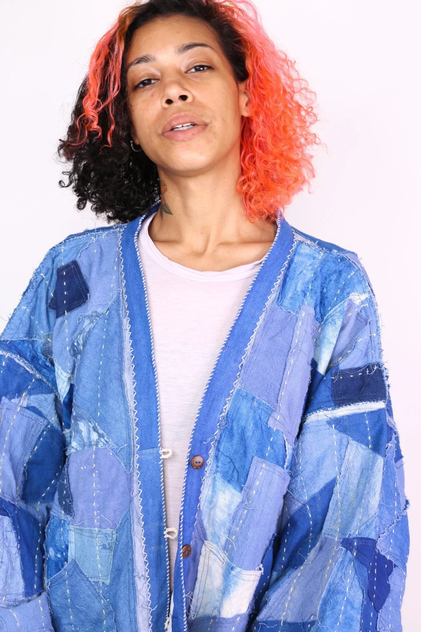 INDIGO PATCHWORK KIMONO NOLA