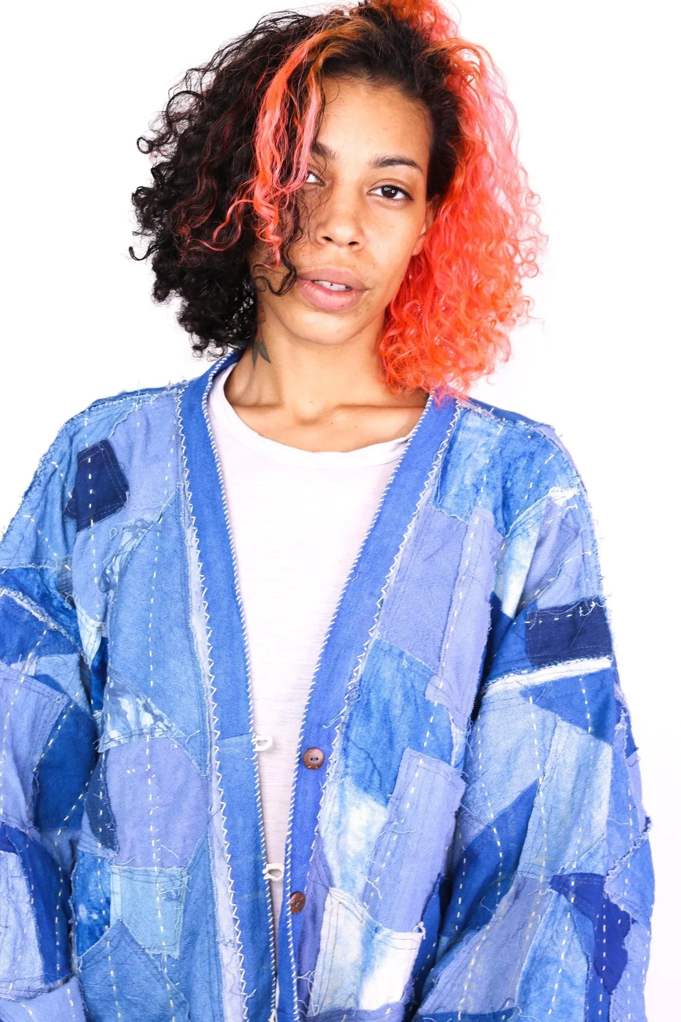 INDIGO PATCHWORK KIMONO NOLA