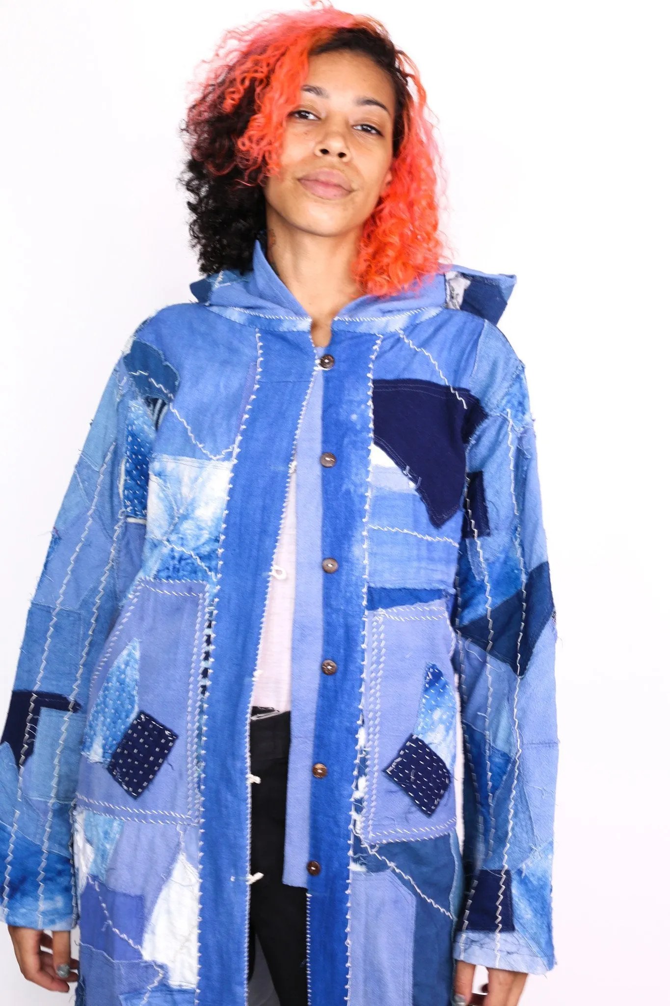 INDIGO PATCHWORK KIMONO NOLA