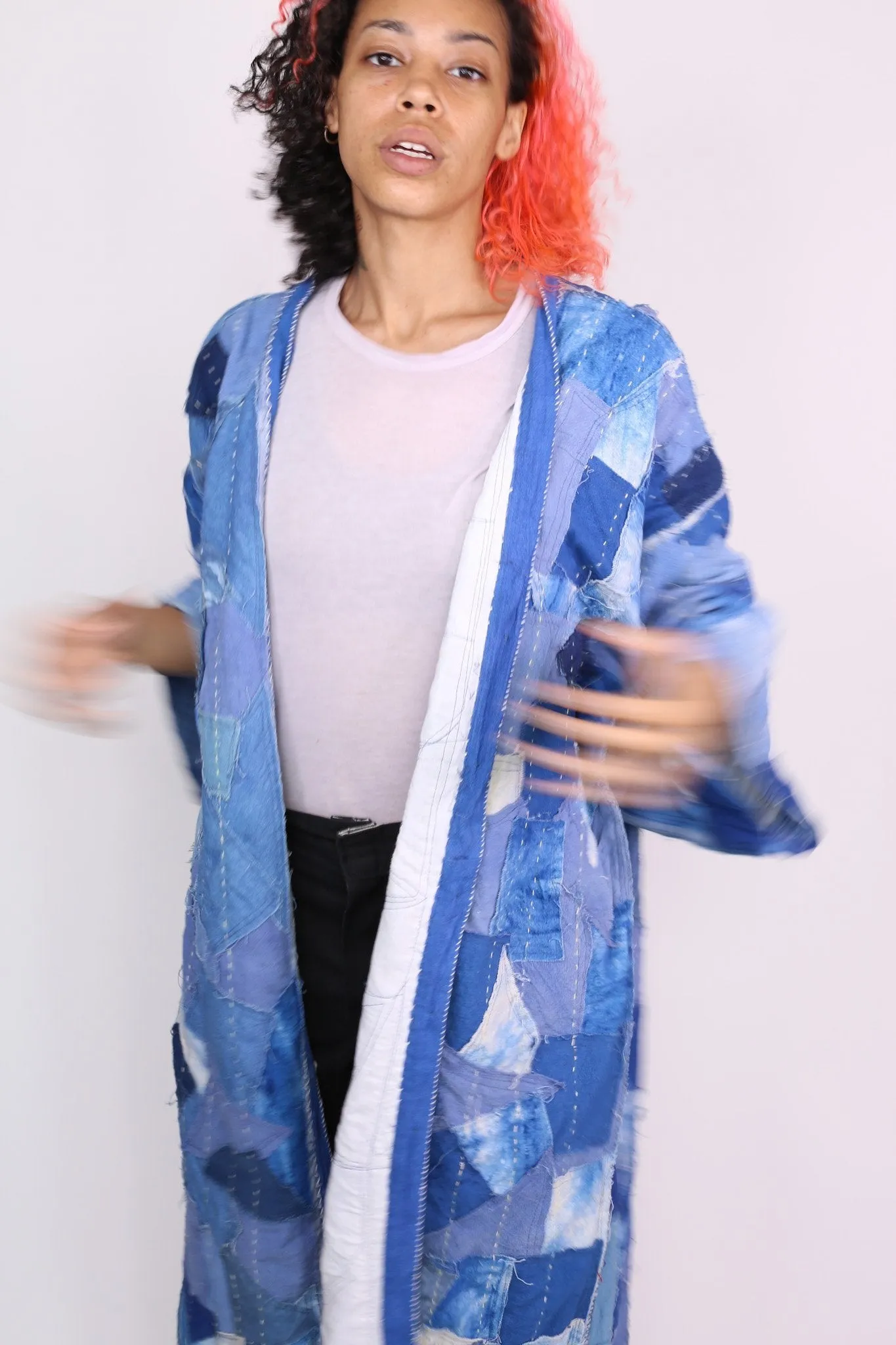 INDIGO PATCHWORK KIMONO NOLA