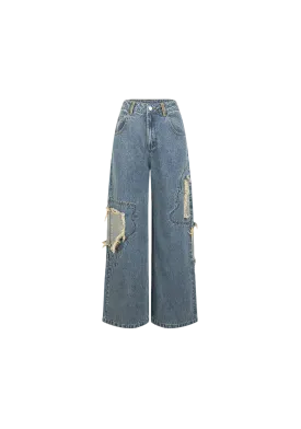 Irregular Ripped Jeans