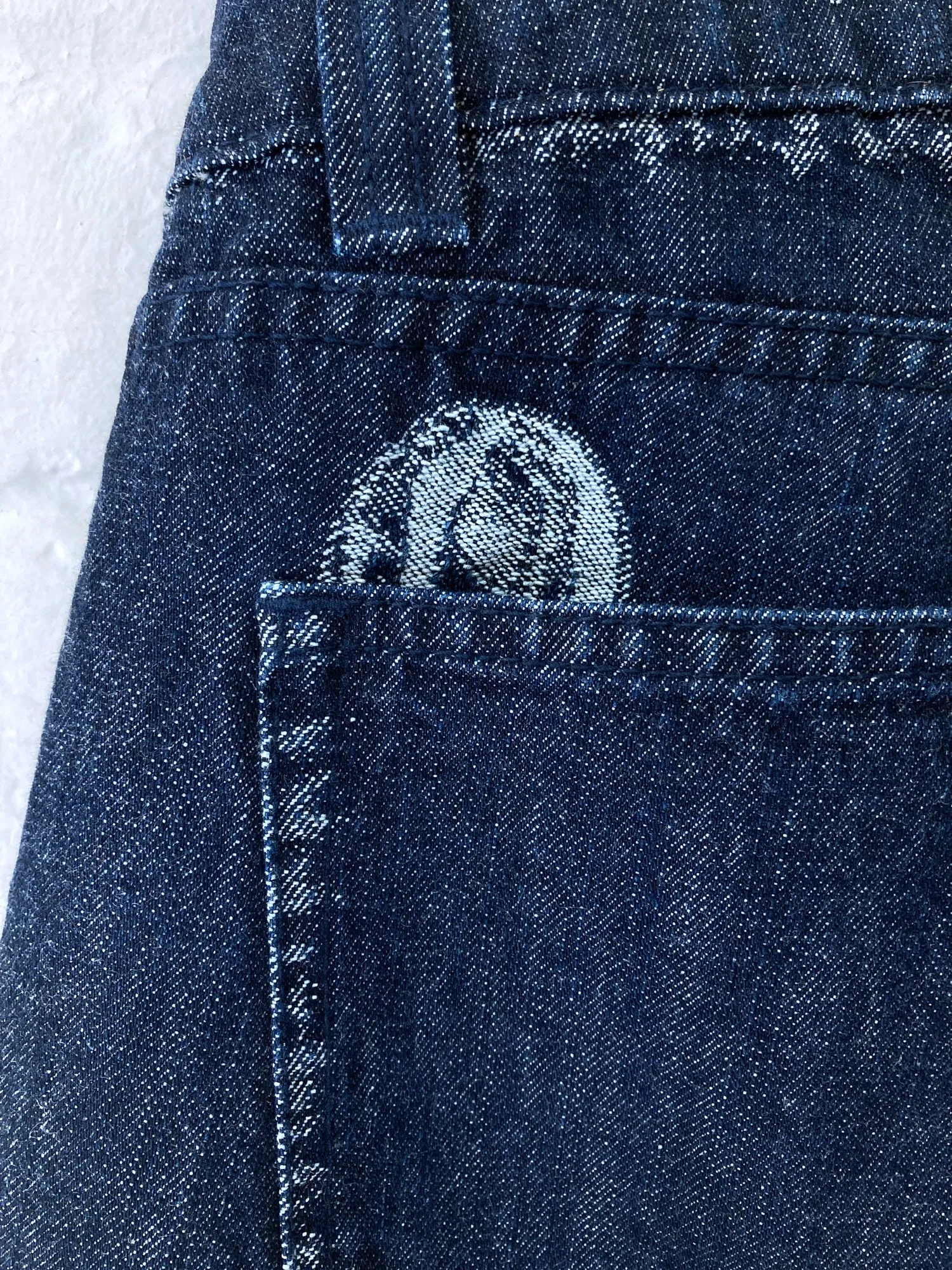 Issey Miyake ‘A.POC cotton galaxy’ indigo denim very wide leg jeans - sz 4 L M