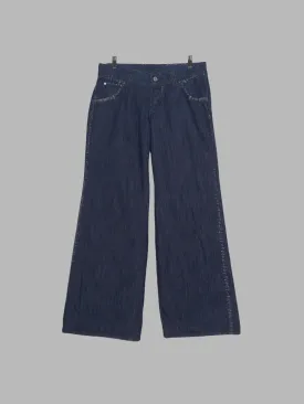 Issey Miyake ‘A.POC cotton galaxy’ indigo denim very wide leg jeans - sz 4 L M