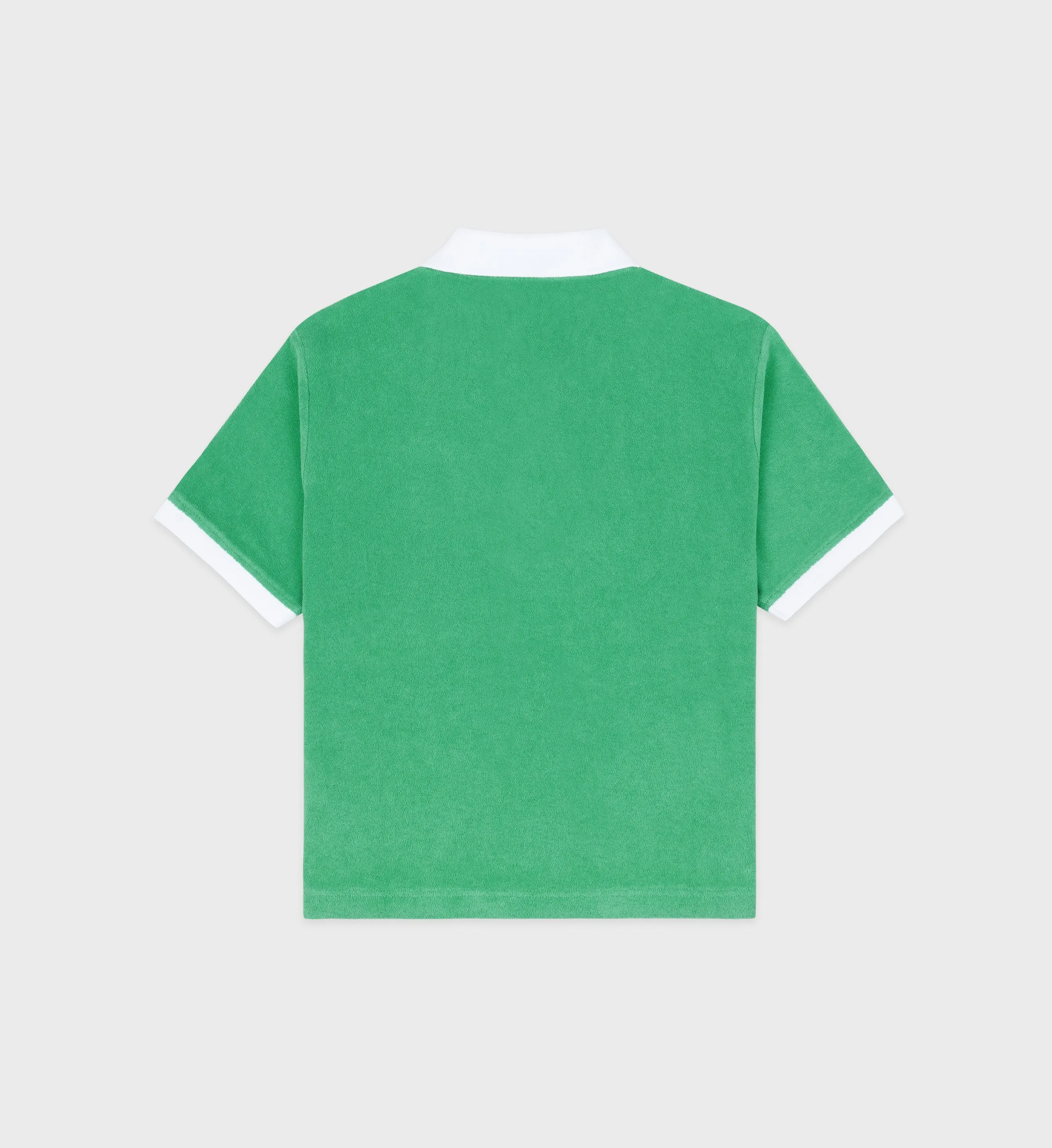 Italic Logo Terry Polo - Verde/White