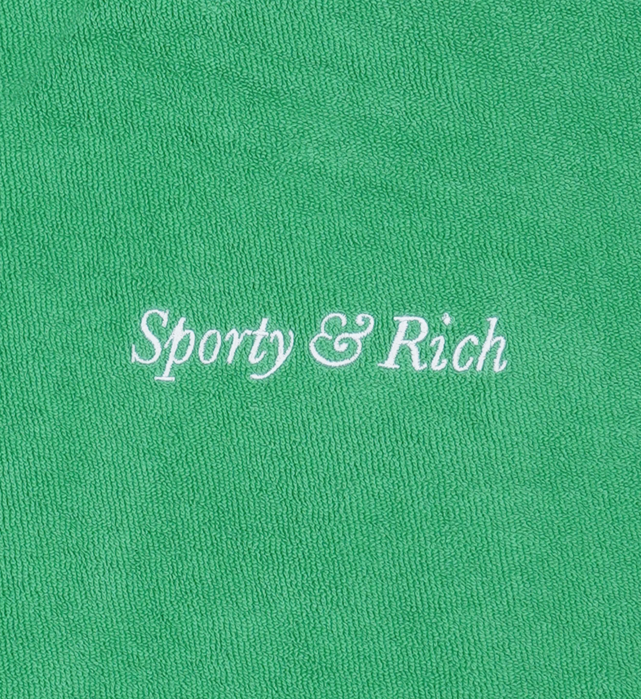 Italic Logo Terry Polo - Verde/White