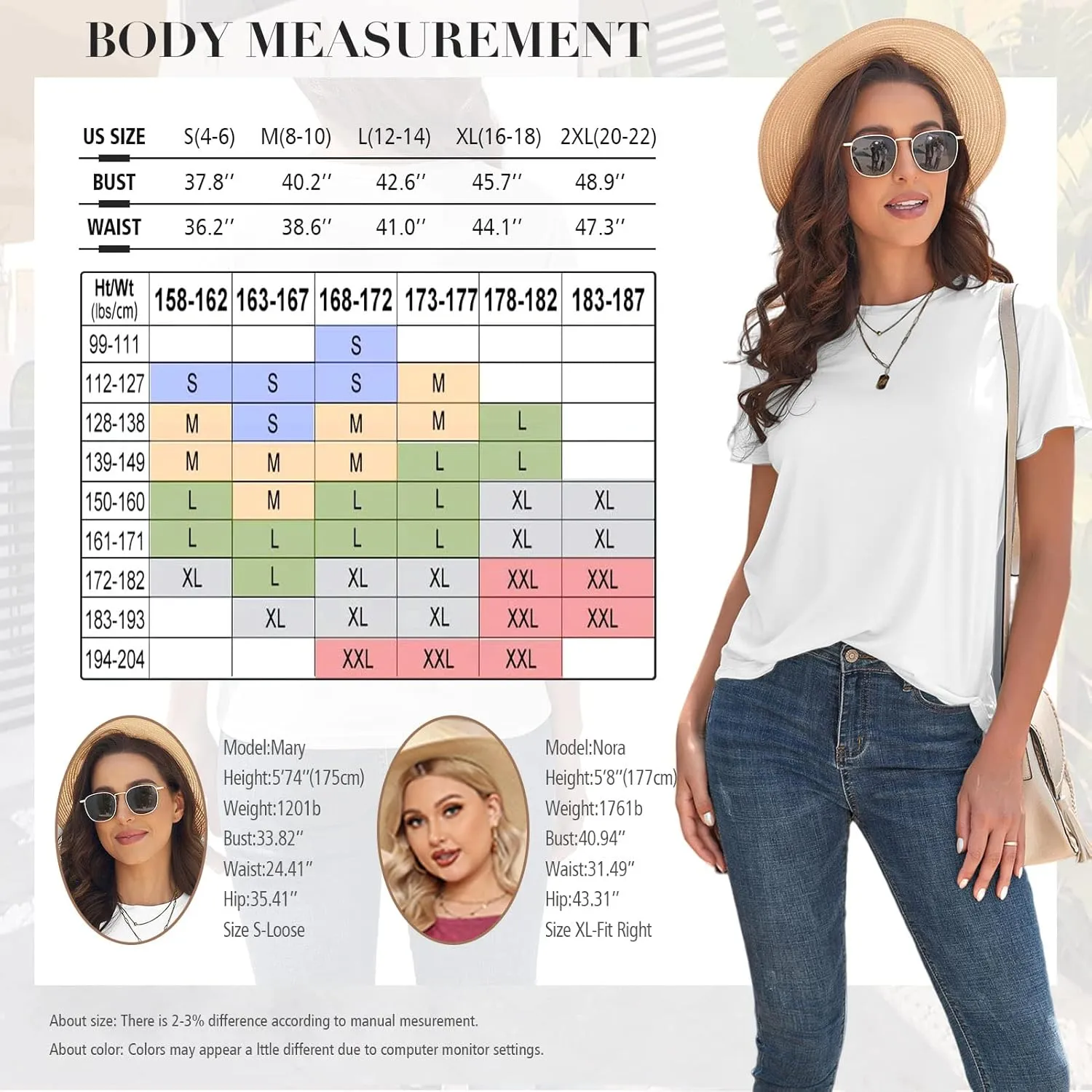 KevaMolly Basic T Shirts for Women UPF 50  Short Sleeve Casual Summer Tops Trendy Solid Loose Fit Tshirt