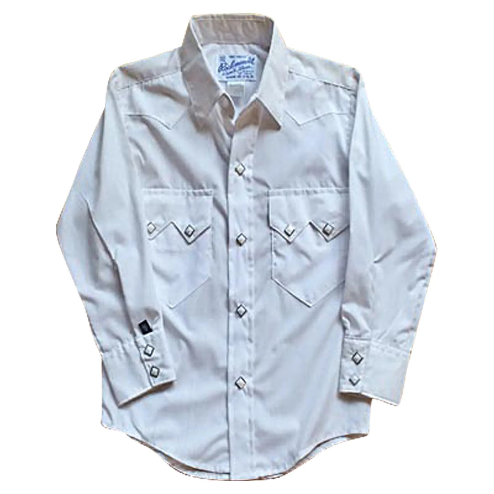 Kid's Vintage Solid White Western Shirt