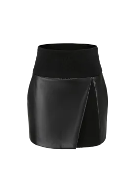 Knit Patchwork Bodycon Skirt