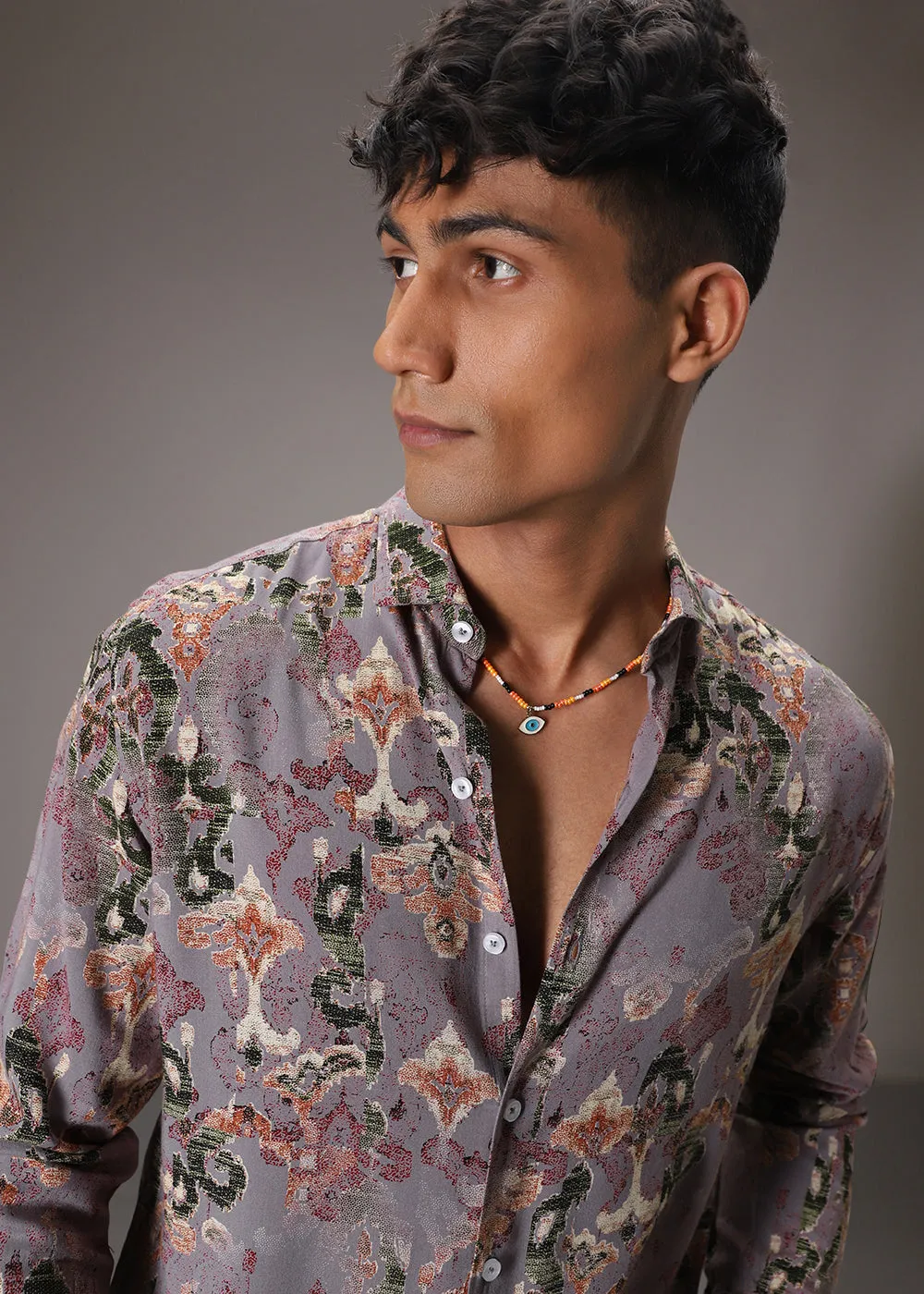 Lattice Lavender Feather Shirt