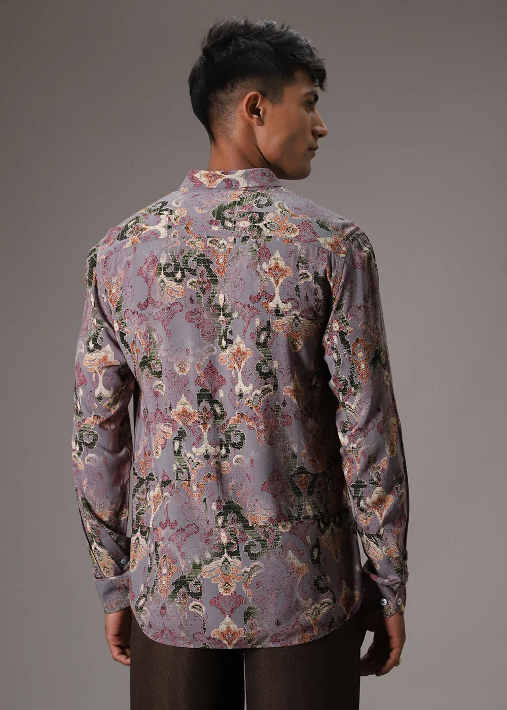 Lattice Lavender Feather Shirt
