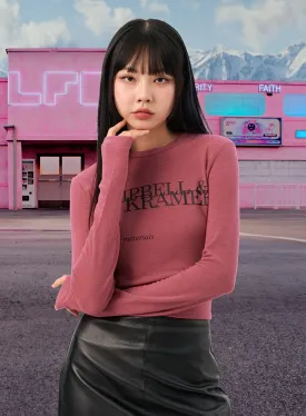 Lettered Round Neck T-Shirt IO317