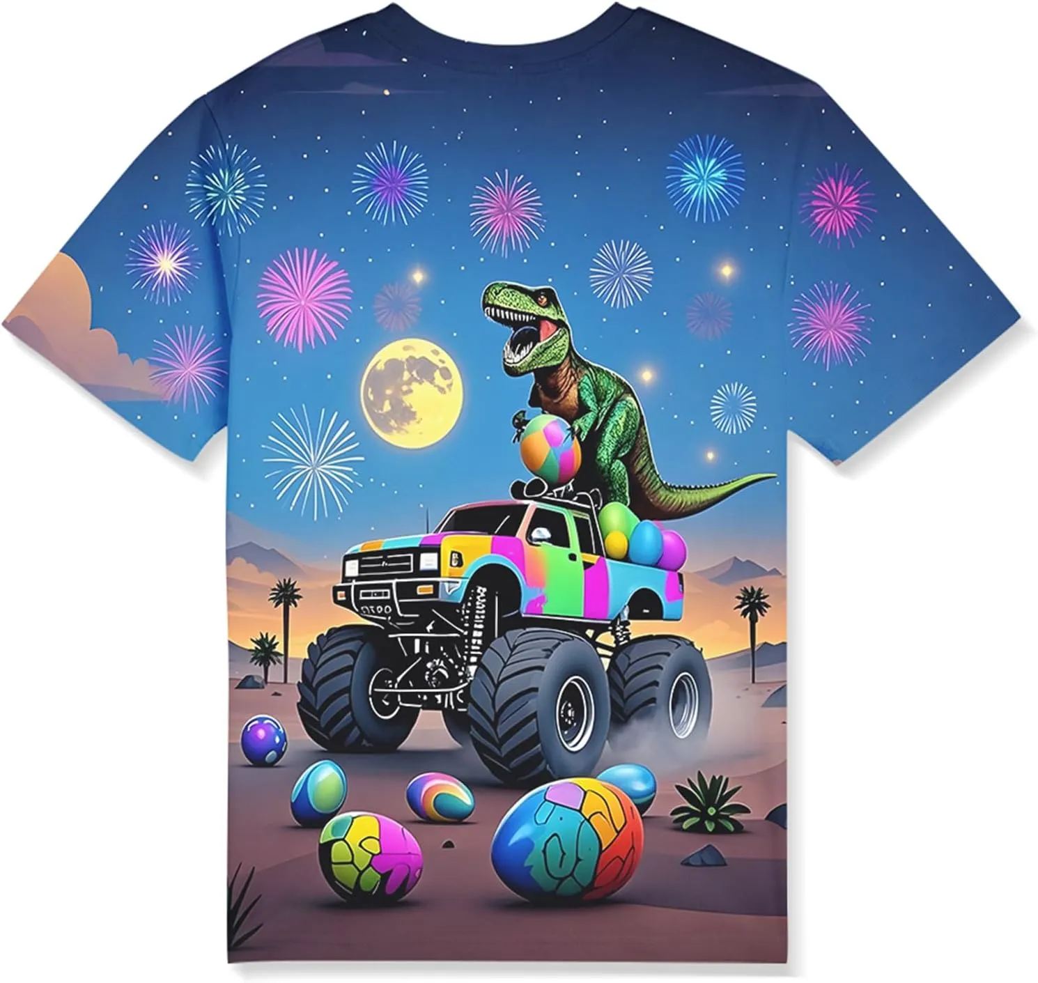 Linnhoy Kid Shirts 3D Graphic Printed Tees for Boys and Girls Novelty Fashion T-Shirts Unisex Casual Tops Size 6-16 Years