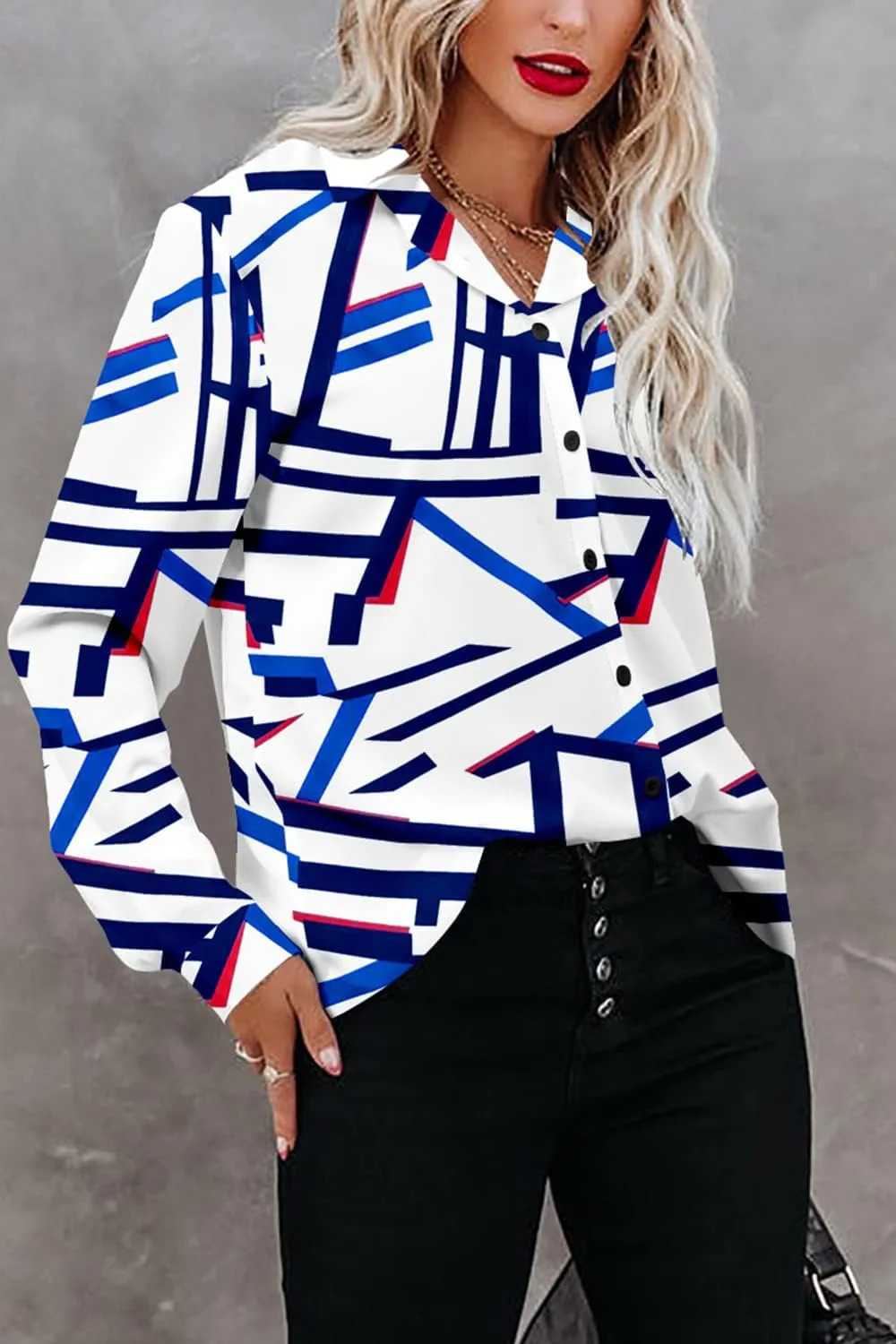 Magritta Women's Shirts Fashion Casual Loose Fit Long Sleeve Button Down Lightweight Collared Blouse Tops