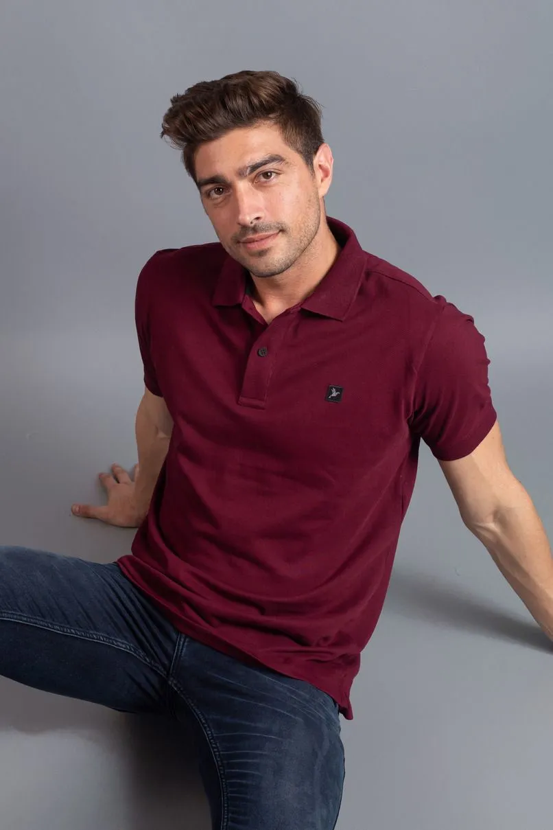 Maroon Red Solid TShirt - Stain Proof