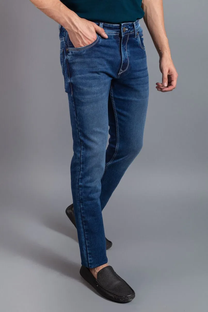 Medium Blue - Denim Jeans - Stain Proof