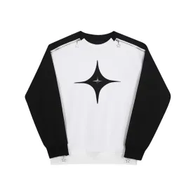 Men Hollow Out T-shirts New Trendy Contrast Color Zipper Niche Design Loose Casual Male Korean Fashion Top Patchwork 9A7261