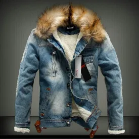 Men Thick Style Jeans Jacket