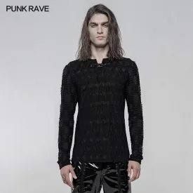 Men's Gothic Dark Texture Long Sleeved T-shirts