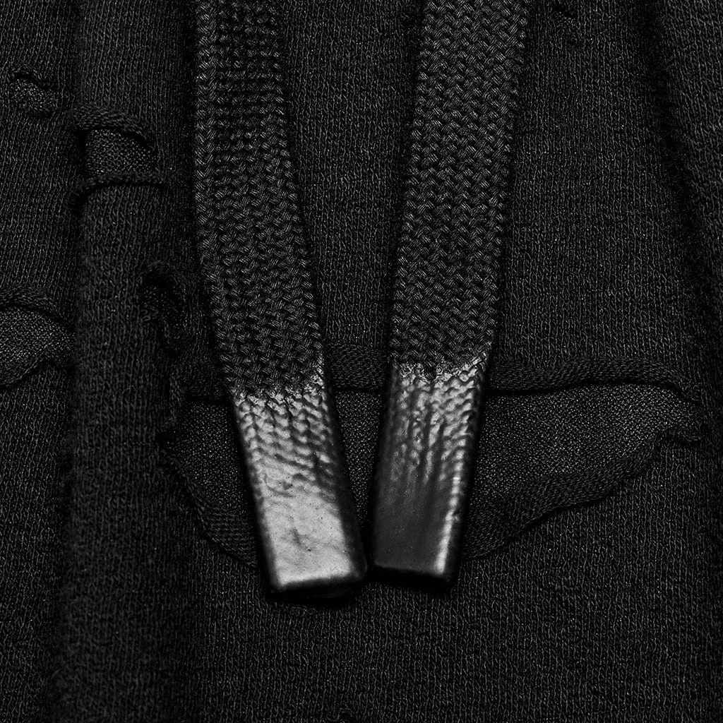 Men's Gothic Ripped Sagging Pants with Straps