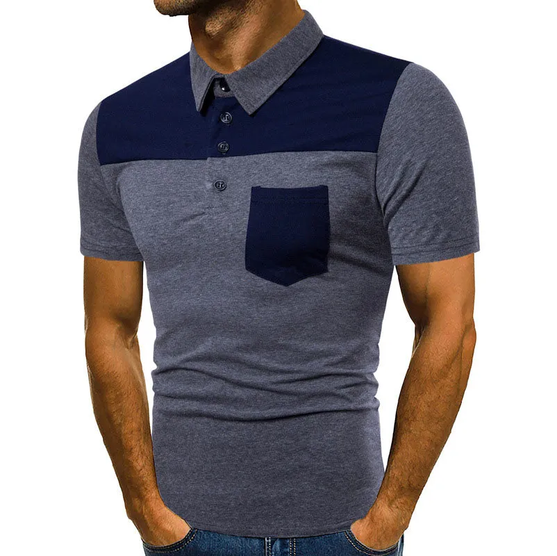Men's Polo Turn-Down Collar Short Sleeve Top