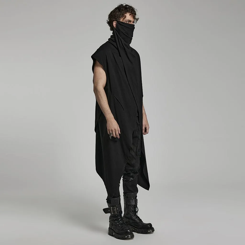 Men's Punk Irregular Ripped Casual Vest