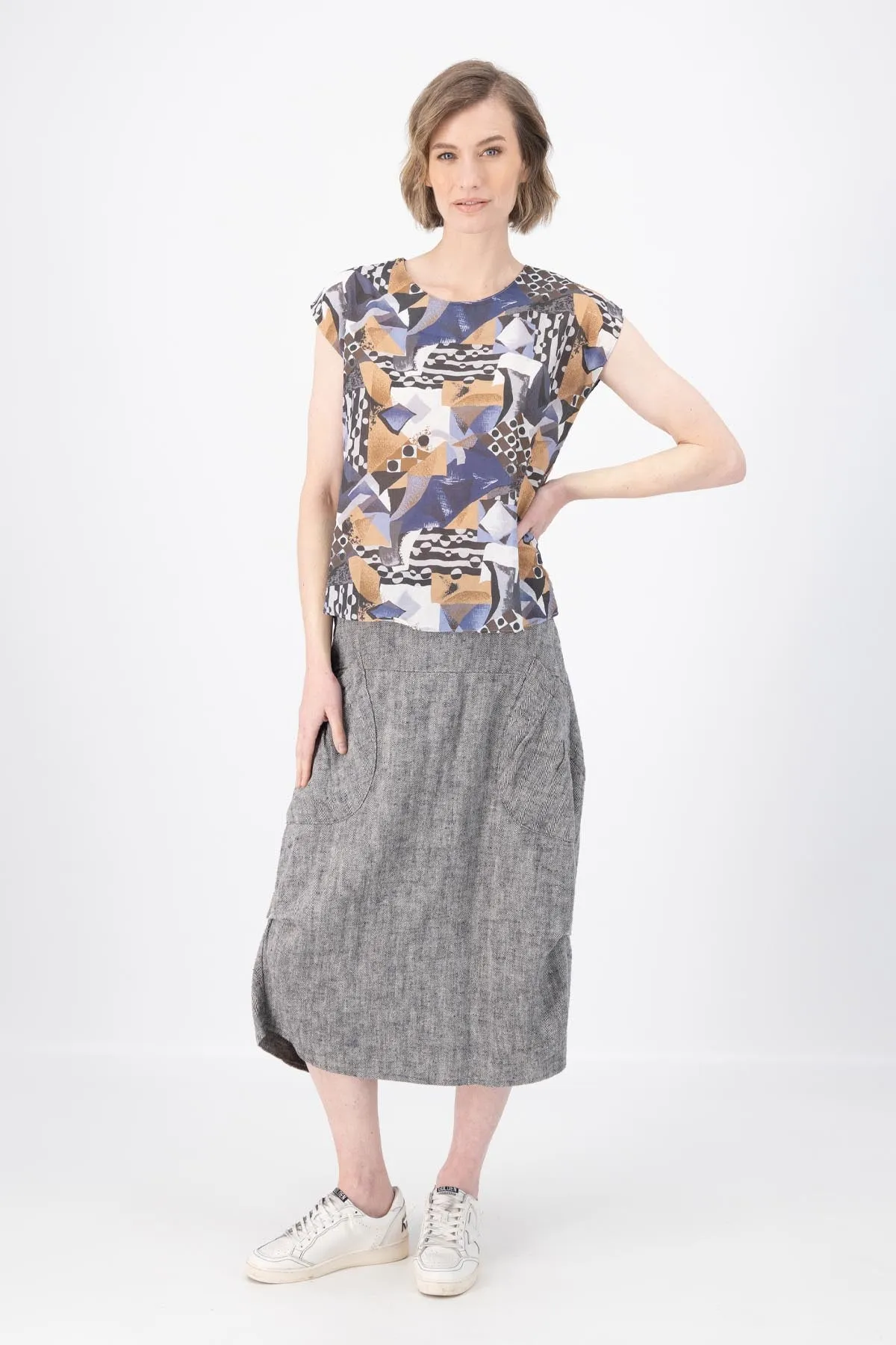 Mezclar Tee in Seersucker