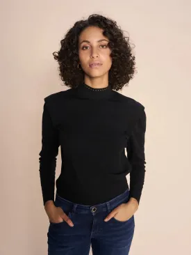 Mos Mosh Noni Black Gold Stud Top