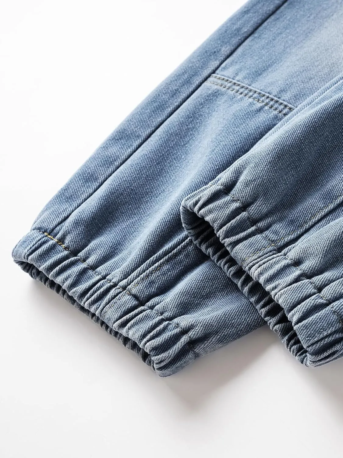 MyFav Boys' Ripped Denim Jeans Taper Fit Kids Fashion Loose Casual Trousers Long Pants