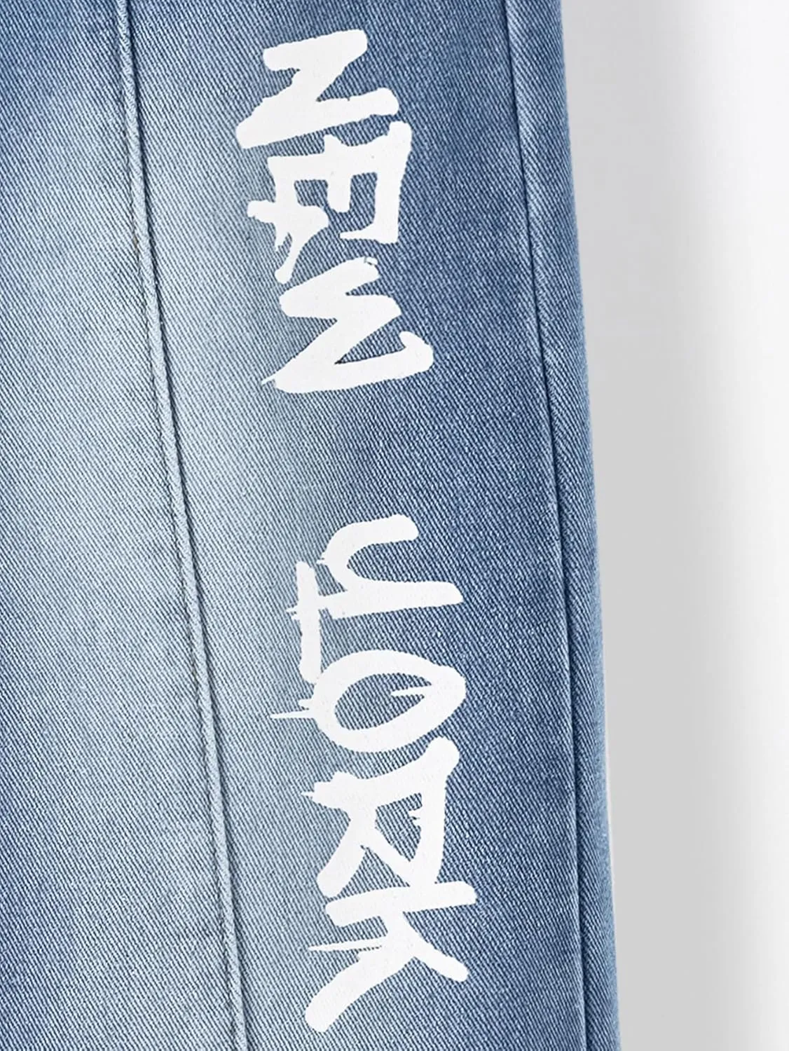 MyFav Boys' Ripped Denim Jeans Taper Fit Kids Fashion Loose Casual Trousers Long Pants
