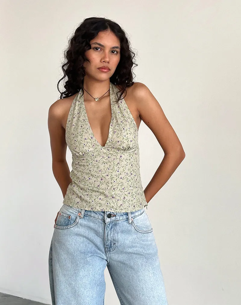 Nandu Halterneck Top in Parma Violet