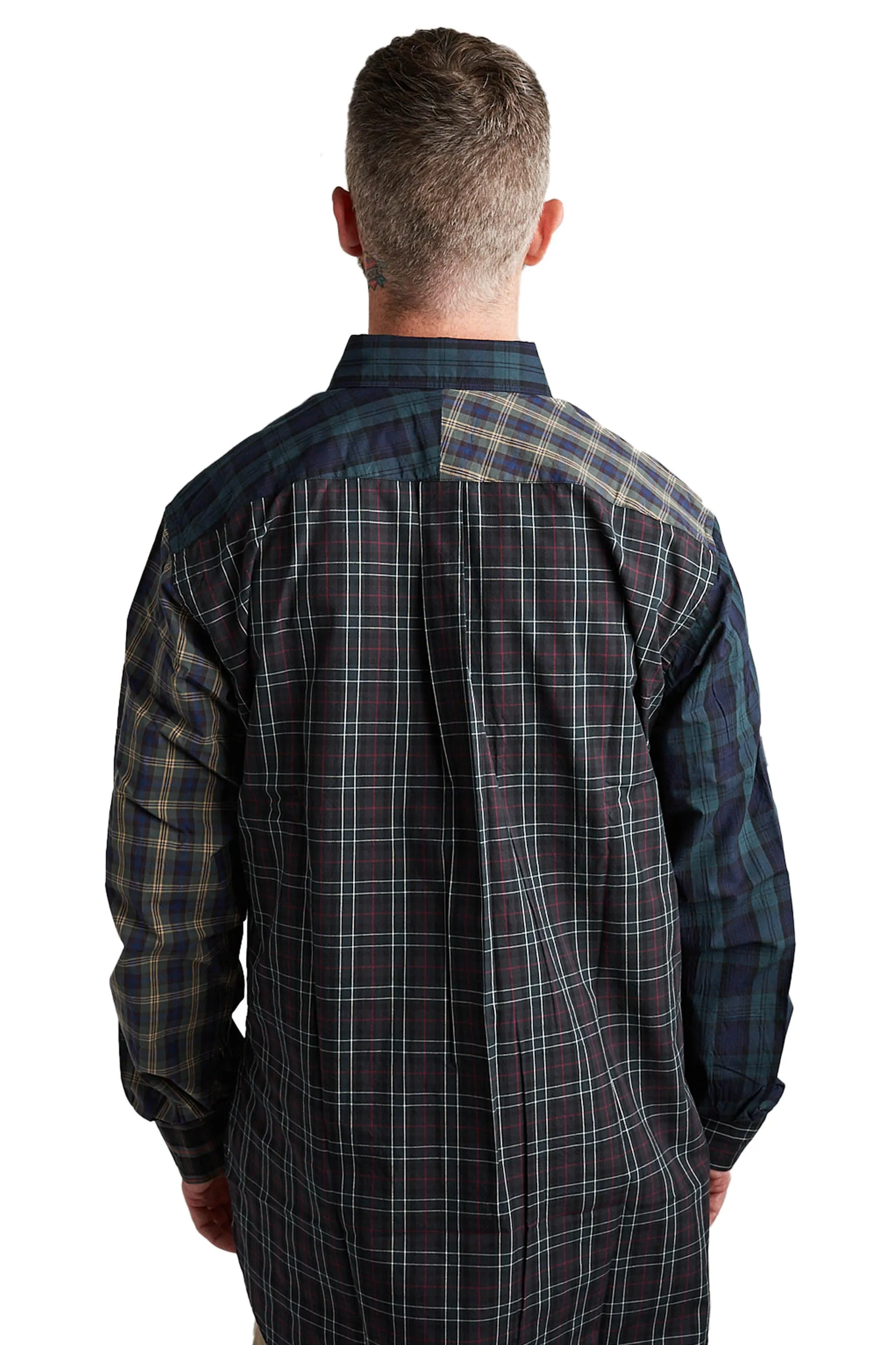 Needles B.D. EDW Cotton Plaid Cloth Shirt 'Navy'