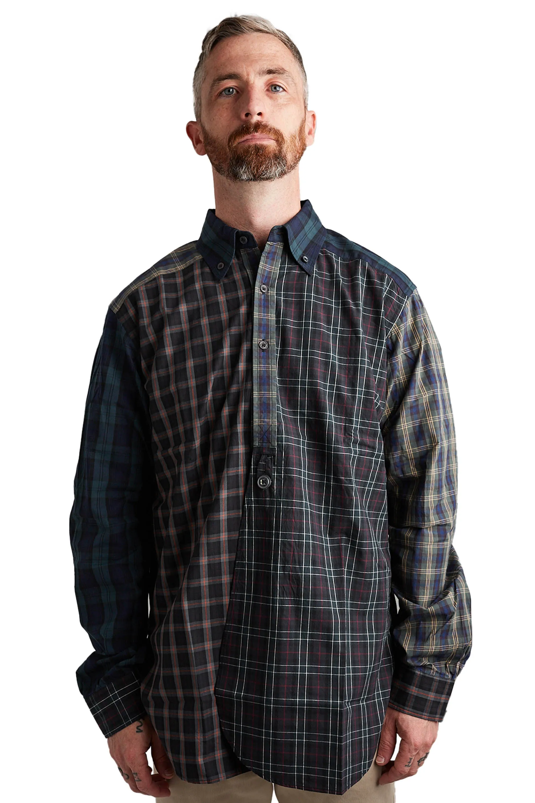 Needles B.D. EDW Cotton Plaid Cloth Shirt 'Navy'