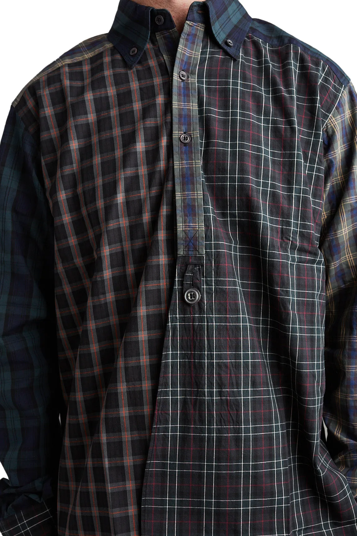 Needles B.D. EDW Cotton Plaid Cloth Shirt 'Navy'