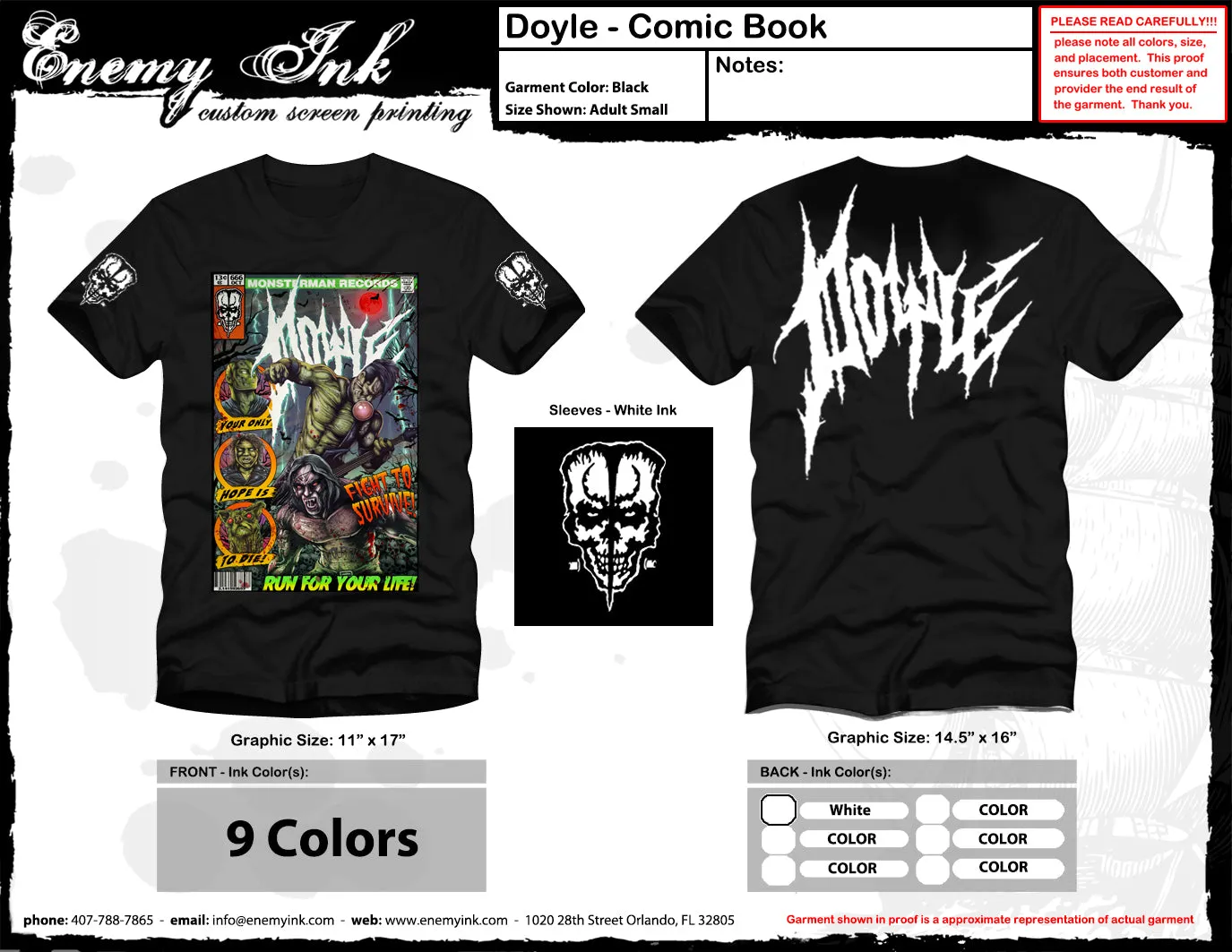 NEW DESIGN !!  Doyle Comic book t shirt