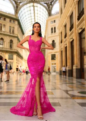NICOLETTA Vivian Gown - Fuchsia