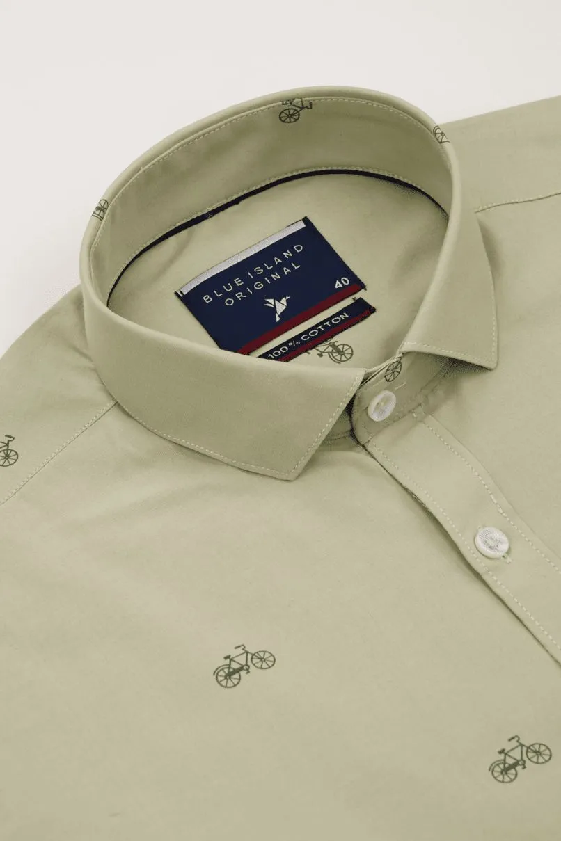 Olive Cycle Print -Full-Stain Proof