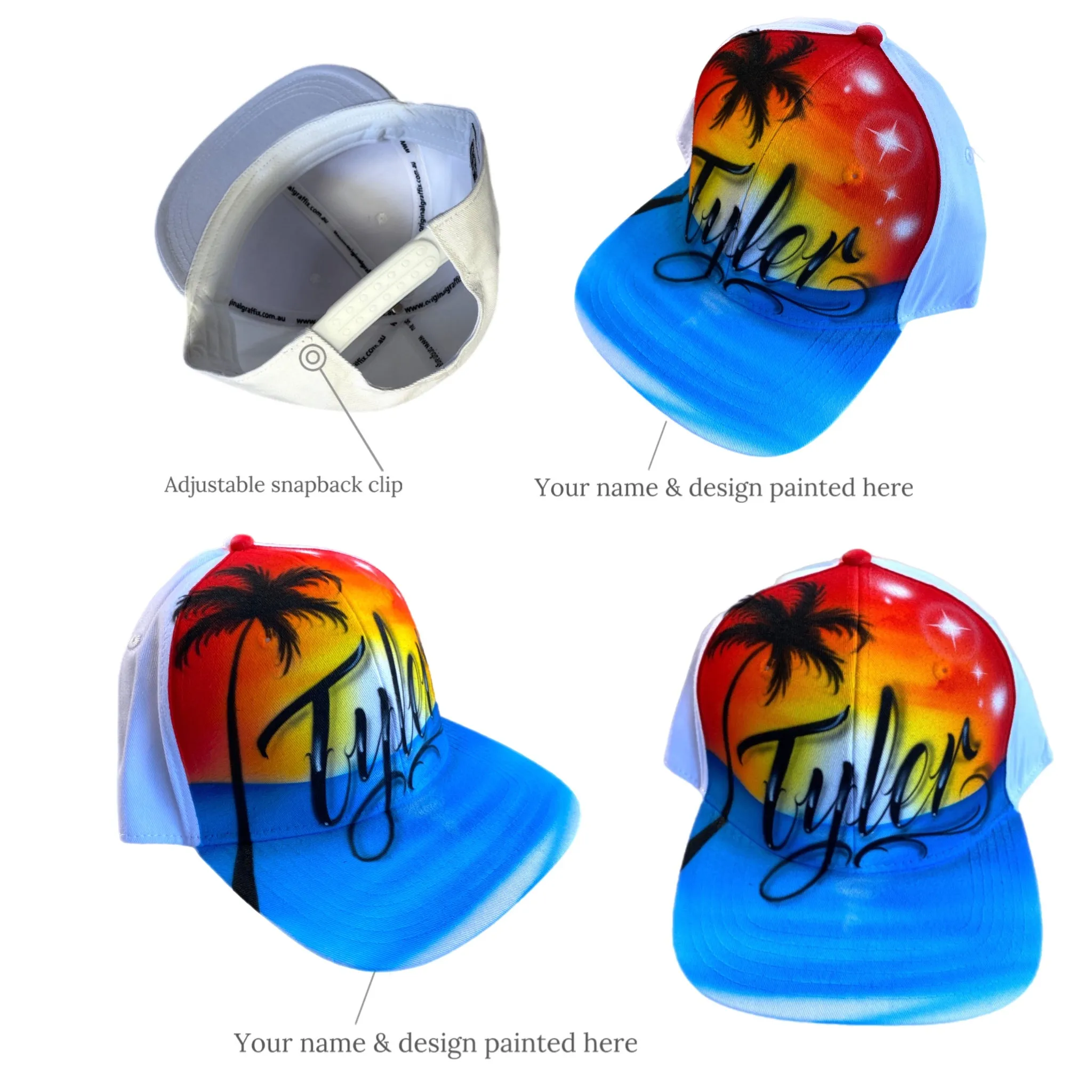 Paradise Sunset Script Snapback