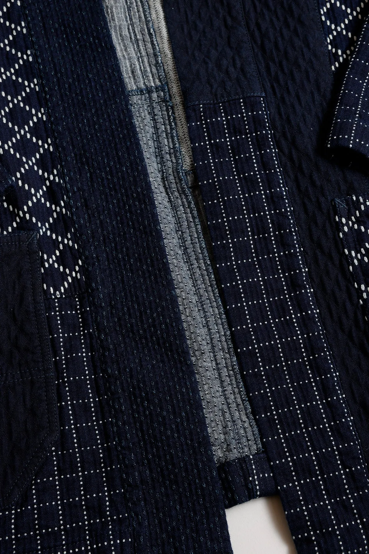 PATCHWORK HAORI JACKET RINSE