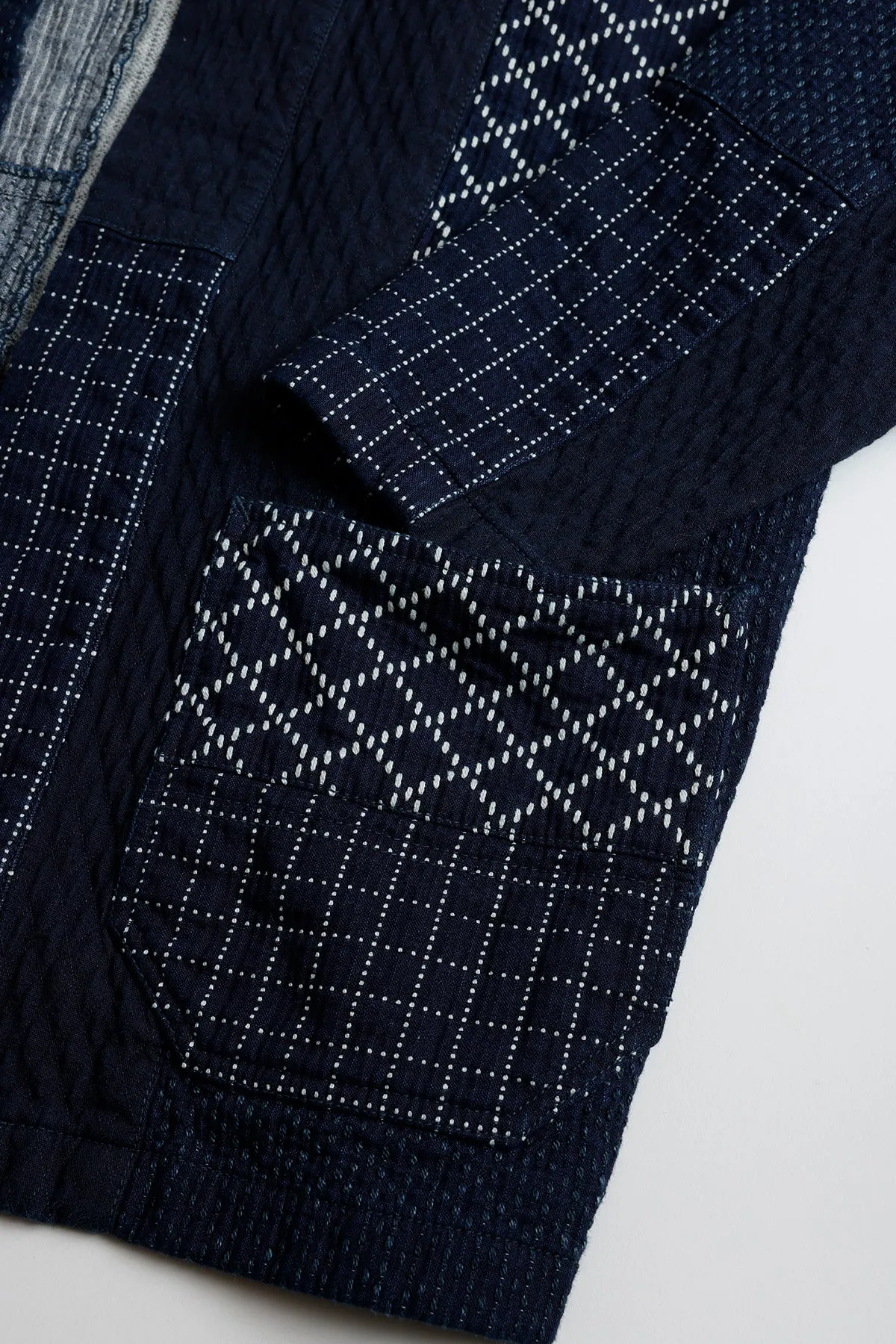 PATCHWORK HAORI JACKET RINSE