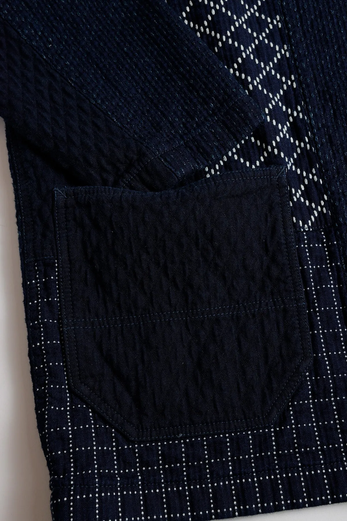 PATCHWORK HAORI JACKET RINSE