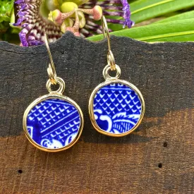 Peaceful Patchwork 14k Gold Earrings
